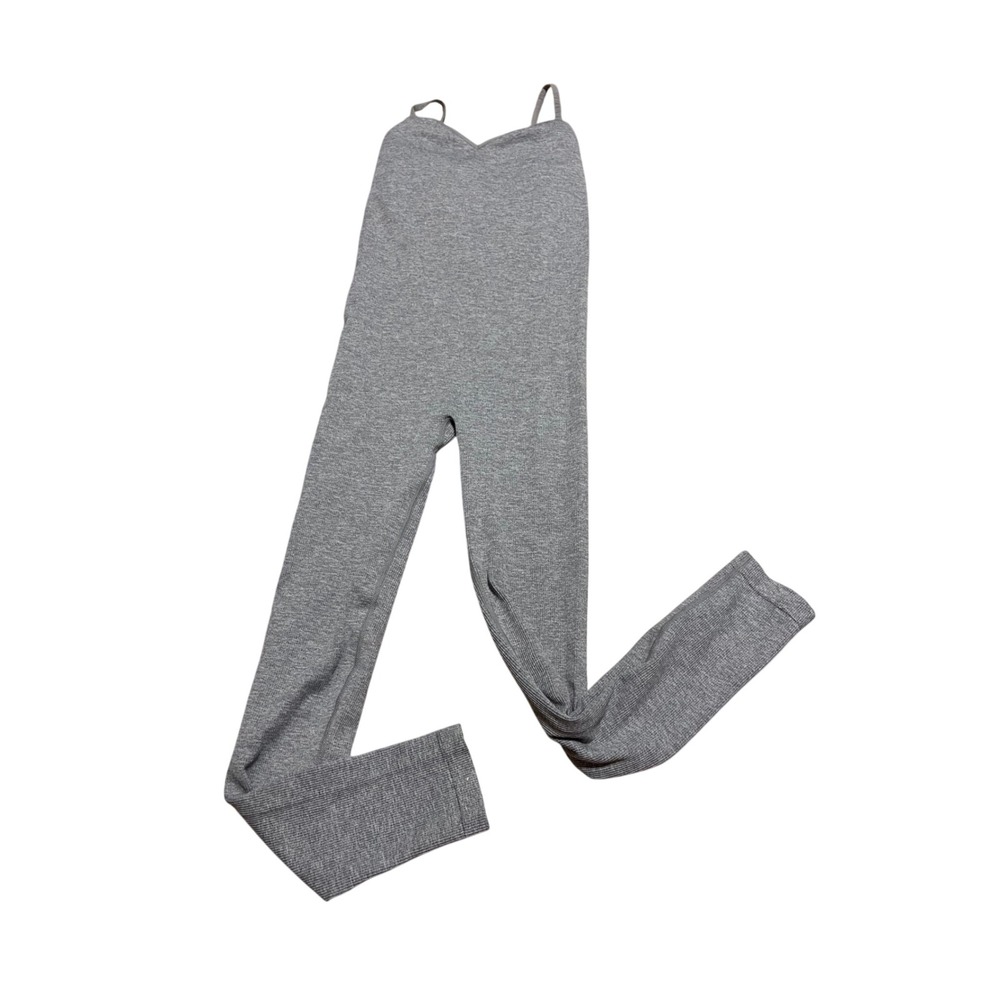 Hatch Maternity Grey‎ Ribbed Seamless Catsuit Jumpsuit Spaghetti Strap XS I11